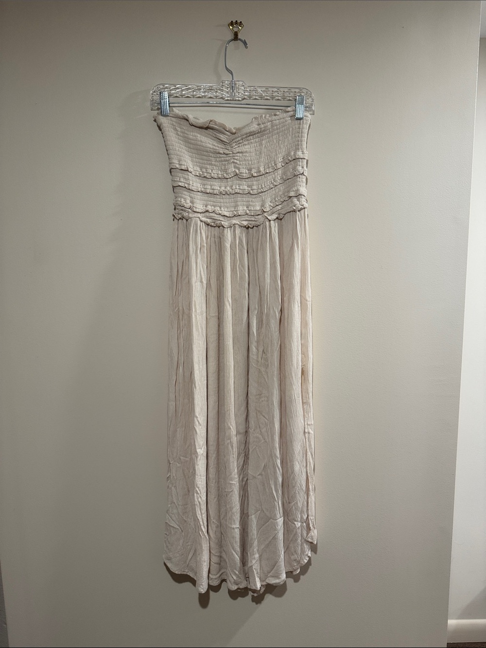 O'NEILL Devyn Womens Smocked Strapless Midi Dress Size Medium